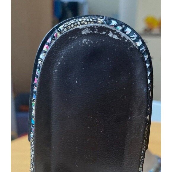 Brunate Mules Pumps 9.5 EU 40 Multicolor Leather Block Heels Open Toe Made Italy - Picture 4 of 6